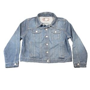 Vtg Y2K Old Navy‎ Denim Trucker Jacket XL Button Up Grunge Country Western Indie